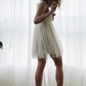 Lace Tulle A-Line Dress